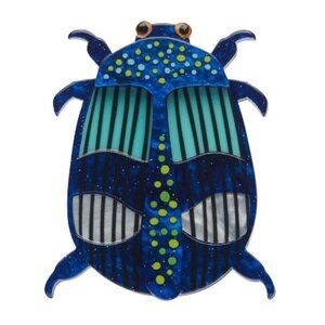 Erstwilder A Jewel Among Beetles Brooch. New in box. Beetle pin. nature jewelry.